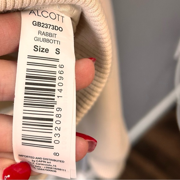 Alcott Women’s White Bunny Purple Patches Bomber Varsity Jacket Size Small Lined - Picture 6 of 12